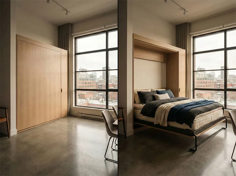 Wall Bed Weight Limits: Safe Sleep in MontrealĀ High-performance gas piston mechanism for smooth, safe, and effortless operation of a DIY wall bed system.