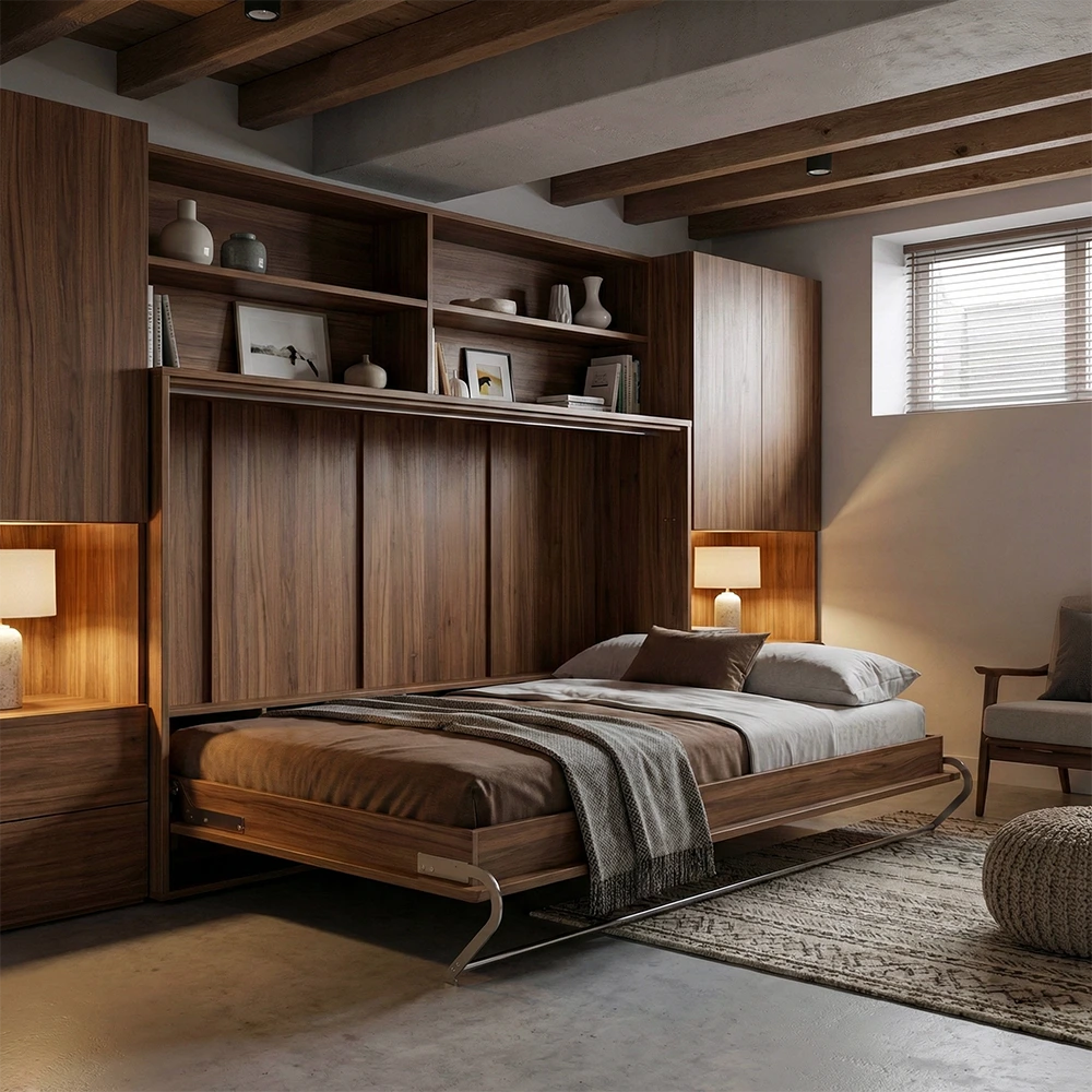 Wall Bed or Murphy Bed? Montreal’s Best Choice Horizontal wall be is best for basements with low ceilings