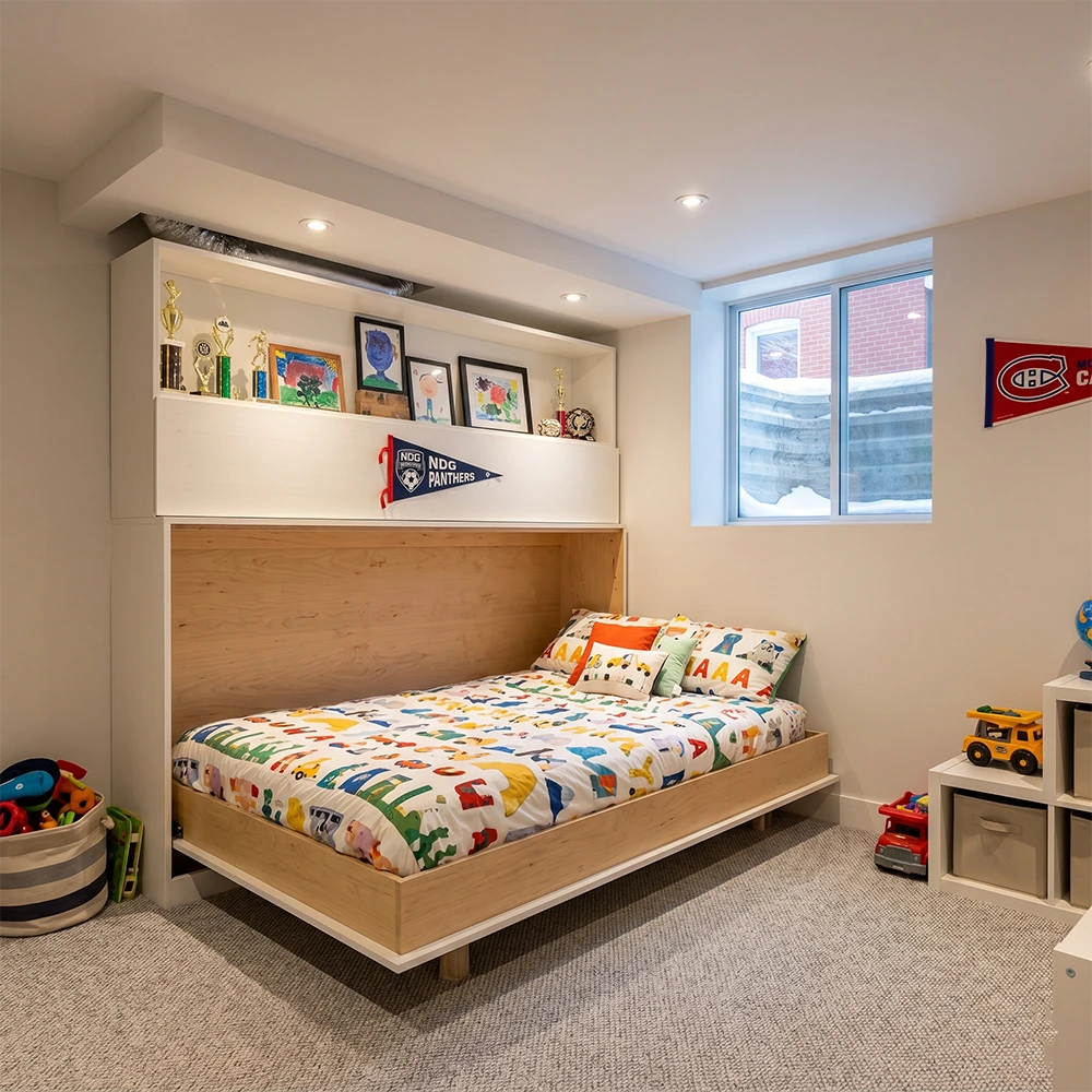 Choose Safest DIY Wall Bed for Kids in Montreal Designing for Your Exact Basement Dimensions Online